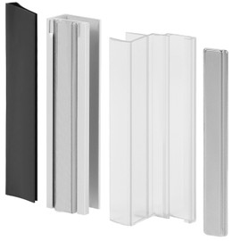 U Channel Door Frame with Clear Polycarbonate and Magnet for 3/8" Frame and Frameless Shower Door， U Channel Door Frame with Metal Strike for 1/8" 5/32" 3/16" and 1/4" Thick Swing Glass Shower Doors