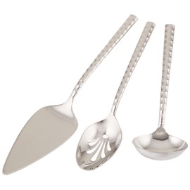 Wedgwood Vera Pagoda 3 Piece Serving Set, Silver