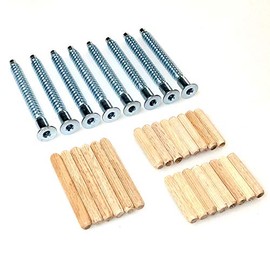 ReplacementScrews Hardware Kit Compatible with IKEA FLYSTA 2 x 4 Shelf Unit 303.772.42 - All Screws (104321) and Dowels (101339, 101345)