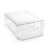 Smart Design Pull-Out Stackable Storage Bin with Removable Dividers -