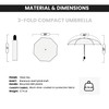 SIEPASA Compact Travel Umbrella - Windproof Auto Open/Close, Lightweight Folding