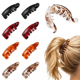 8PCS Pasadores Mujer,Mini Pinzas para el Cabello con Forma de Plátano
