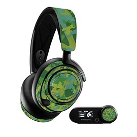 MightySkins Glossy Glitter Skin Compatible with SteelSeries Arctis Nova Pro - Verde Camouflage | Protective, Durable High-Gloss Glitter Finish | Easy to Apply and Change Styles | Made in The USA