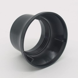 High Screw Ring E27 Plastic Black Diameter 57.5 mm Height 37 mm - Threaded Ring for Lamp Socket, Lampshade or Glass Elements