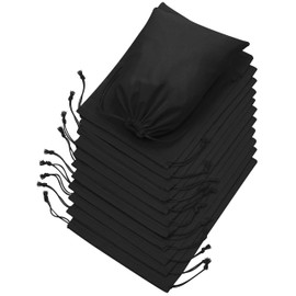 DR Cotton Blend Drawstring Bags for Storage, Wardrobe, Travel and Household Organization (8 x 10 inch - 12 pack)