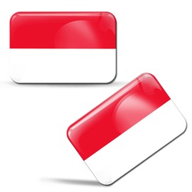 SkinoEu® 2 x 3D sticker Monaco flag F 213