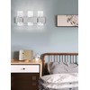 OYLYW Modern LED Bathroom Vanity Light Fixtures Chrome Stainless Steel