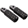 Hurricane HF5114B Foot Pegs Knurled Black Anodized Rear