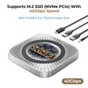 40Gbps Aluminum Hub & Stand for New M4/M4 Pro Mac