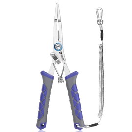 Booms Fishing XW13 Fishing Pliers Fishing Pliers PE Line Breaking Hook Remover Fishing Pliers with Butt Rope