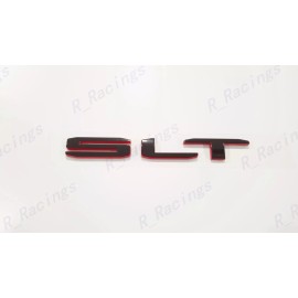 Custom Auto 1PC GLOSS BLACK RED SLT LETTER EMBLEM 2019+ GMC SIERRA 1500 2500 AT4 YUKON XL