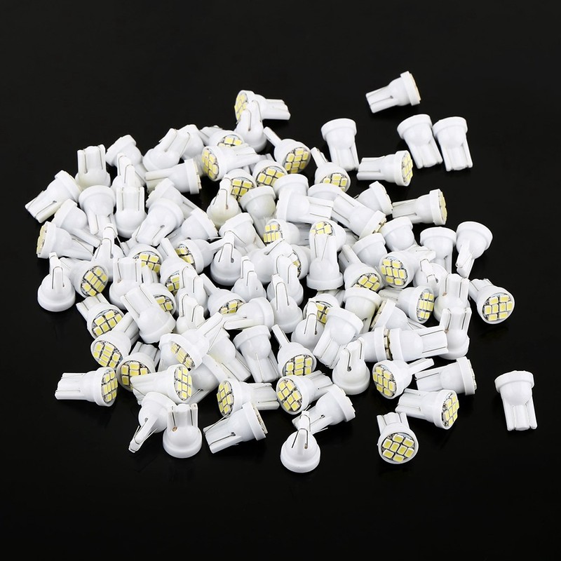 100 Pcs T10 8 SMD 1206 LED Car Interior Light