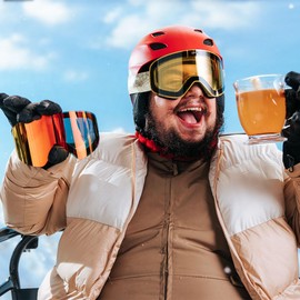 Goodr SNOW G Here for the Hot Toddies, Black