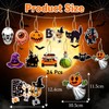 24 Halloween Tree Decorations, Paper Hanging Ornaments with Hanging Twine