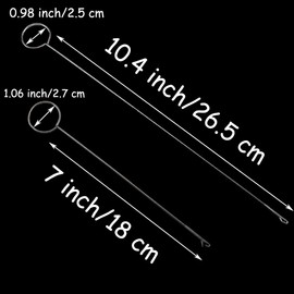 2 Pcs 10.4" & 7" Stainless Steel Sewing Loop Turner Hook with Latch for Fabric Tube Straps Belts Strips DIY Sewing Knitting Accessories