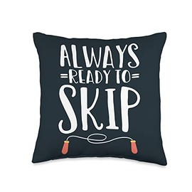 Rope Jumping Rope Skipping Jump Rope Throw Pillow
