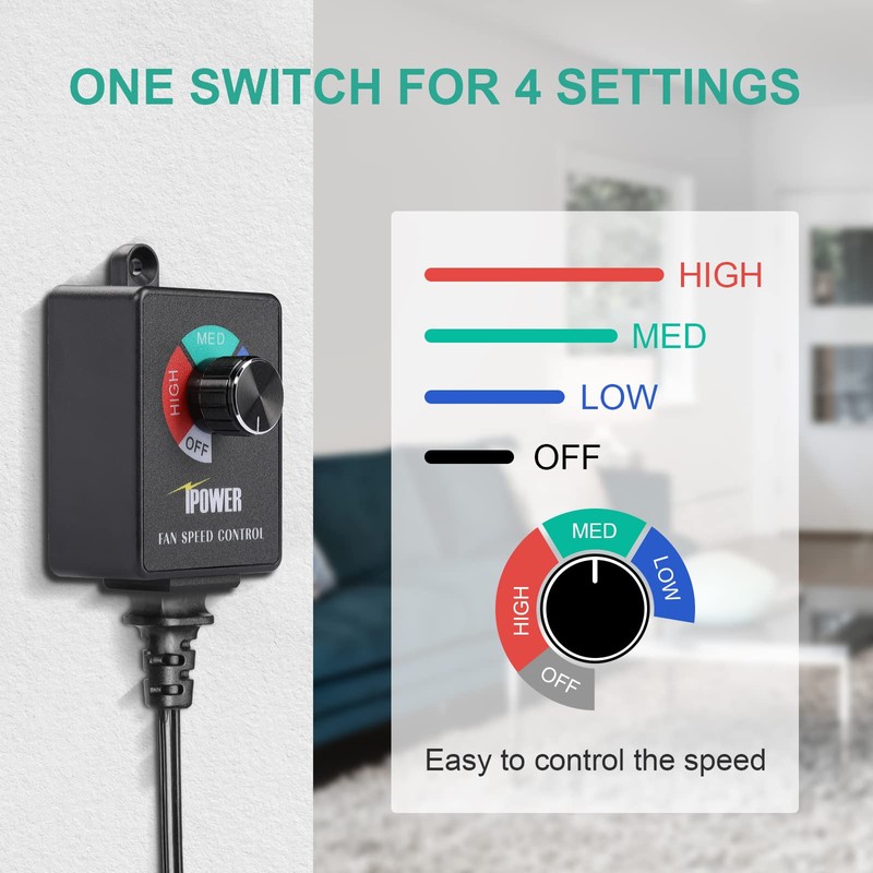 iPower 10 Inch 318 CFM Inline Duct Ventilation Fan Combo,