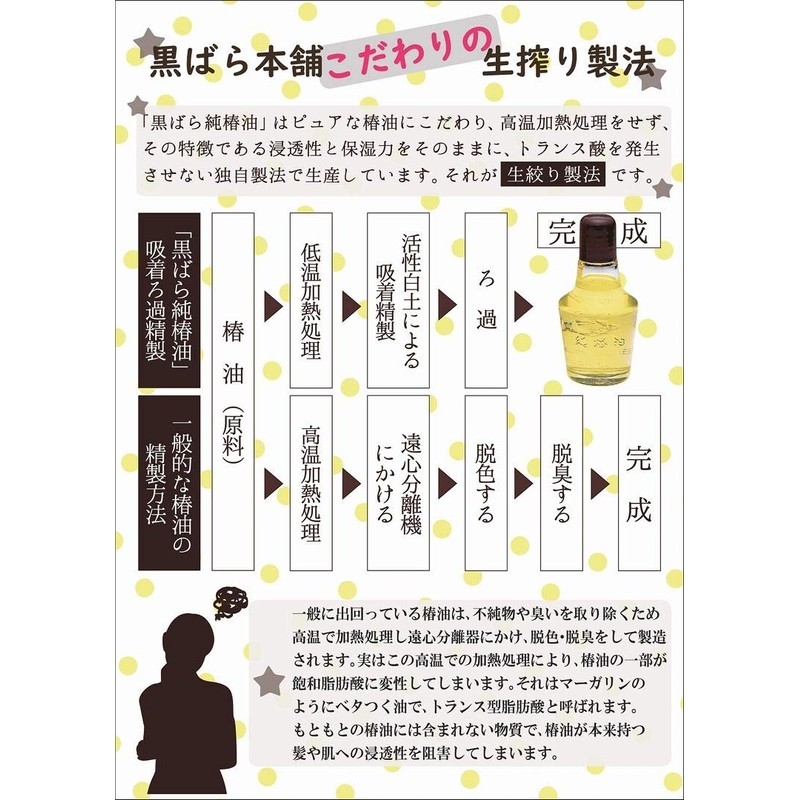 Camellia oil Kurobara pure camellia oil 47mL hair oil