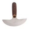 Leather Round Head Knife Walnut Wooden Handle Large Double Sided