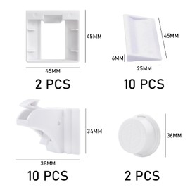 Safety Lock with 2-Piece Key, 10-Piece Lock, 2-Piece Holder, Child Safety Cabinet Lock, Child Safety Cabinet Lock, Children's Door Lock, Cabinet Lock