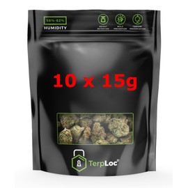 10 x 15g Grove Bags Terploc Airtight Storage Bags with Moisture and Odour Control + UV Protection