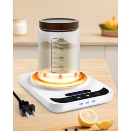 Sourdough Starter Warmer 2025 Upgrade, Precise Thermostat Control (70-100°F), Sourdough Heating Mat, Auto Warming On/Off, 12-Hour Timer, Homemade Sourdough Bread Baking Tools for Home Kitchens White