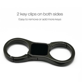 Lancher Key Chain Double Key Clip Quick Release (2 Extra Key Rings and Gift Box) Car Keychain for Man and Women-Black