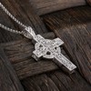 Solvar Celtic Cross Necklace Trinity Knot Sterling Silver Irish Made