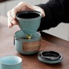 Mini Travel Ceramic Tea Pot Set Chinese Kung Fu Teapot,