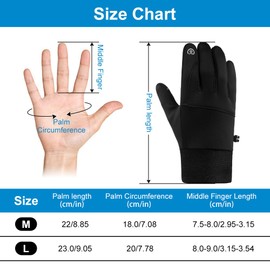 flintronic Cycling Gloves Running Gloves, Winter Thermal Gloves with Touchscreen Anti-Slip Waterproof Windproof Warm Liner Unisex Gloves for Skiing Cycling Climbing Driving Fishing, M