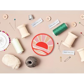 Finally Home Iron-On Patch – Pink Sunset | Summer Patches, Sea Iron-On Patches, Beach Patches, Sun Patches, Surfer Iron-On Patches