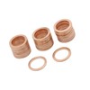 Partuto 15mm Inner Dia Copper Crush Washers Car Flat Sealing