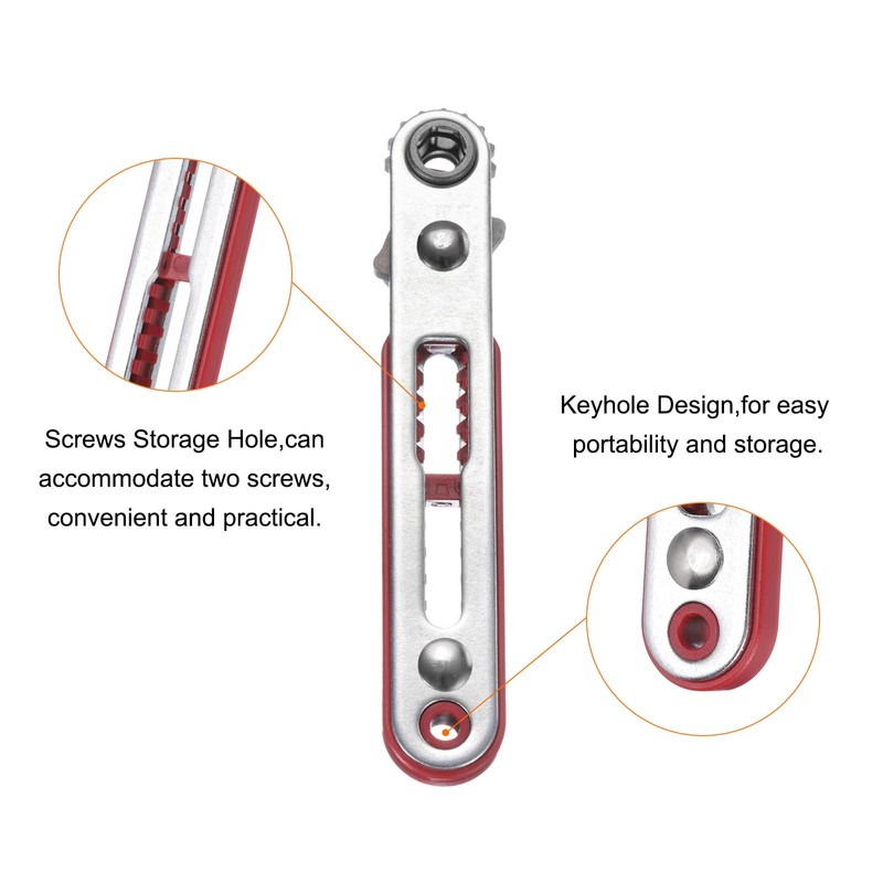 sourcing map 2pcs Mini Ratchet Screwdriver 1/4" Hex 90 Degree
