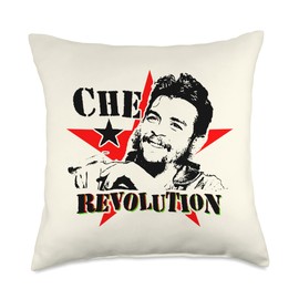 Ernesto Che Guevara Guerrilla Icon Che Guevara Rebel Signature Guerrilla Icon Revolution Throw Pillow, 18x18, Multicolor