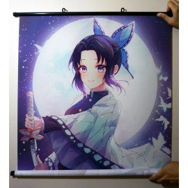 Demon Slayer Kimetsu no Yaiba Shinobu Framed Poster with frame hooks 24x36 INCH