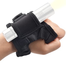 Hand Light Holder Lighting Bracket for Spearfishing, Diving, Camping, Climbing, etc (Black)