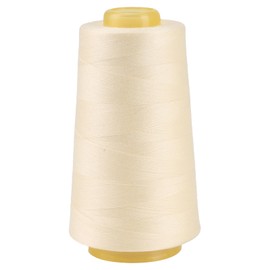 FOGAWA 1 Roll of Sewing Thread Polyester Sewing Thread Sewing Machine Yarn, 40s/2, 3000 yards, Yarn Spool Overlock Yarn for Sewing Work, Quilting, Patchwork, Clothing (Beige 2046)