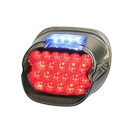 QUASCO Smoked Led Motorcycle Brake Tail Light Rear Taillight Compatible with Harley Dyna Touring Softail Sportster