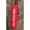 REMOVE BEFORE FLIGHT Keyring, Red / Pack of 5