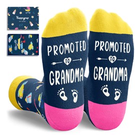HAPPYPOP Grandma to Be Gifts - First Time Grandma Gifts, New Grandmother Nana Socks, Mothers Day Socks