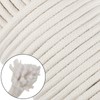 JOIKIT 1/4 Inch 164 Feet White Natural Cotton Rope, 6mm