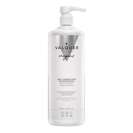 VALQUER Gel Conductor de Ultrasonidos Facial y Corporal | Uso Profesional en Radiofrecuencia, Depilación Láser, IPL, Cavitación y Microcorrientes | Base Agua, Incoloro e Inoloro | 1 L