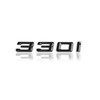 330i Emblem Gloss Black Genuine OEM Size Replacement for BM Trunk Lid Rear Emblem Badge Nameplate Label Decal Number Letters Bright Black