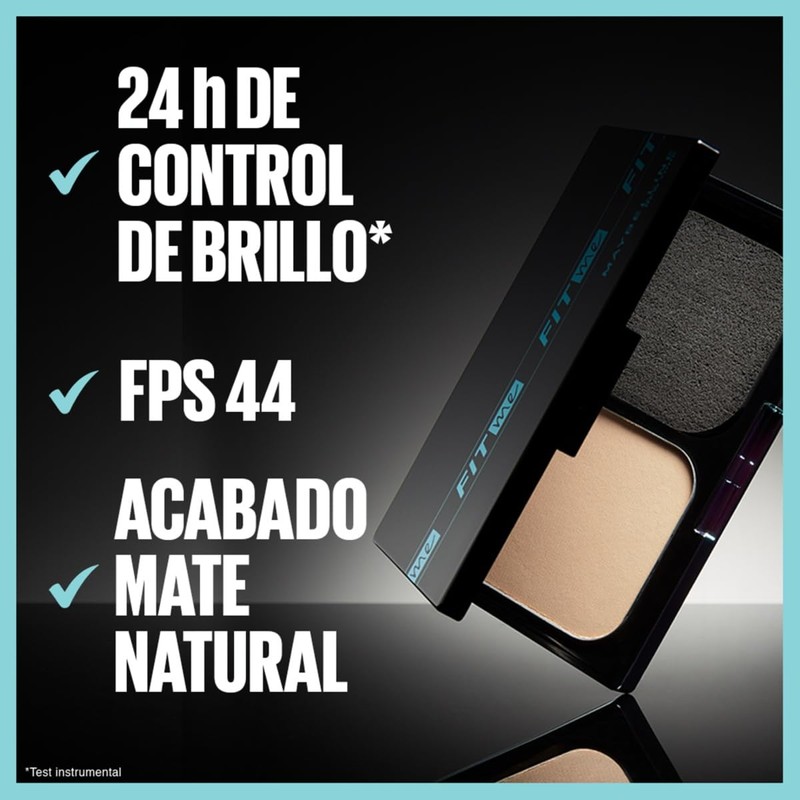 Maybelline Base de maquillaje en polvo con FPS 44, Fit