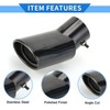 VekAuto 1 Pc Curved Slant Cut Exhaust Tip 2.9" Inlet