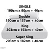 KHIM 100% Cotton 40CM/16inch Extra Deep Fitted Sheet Single, Double,