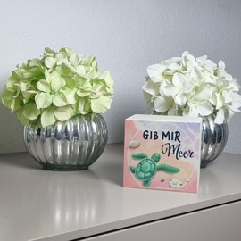 Gib Mir Sea Wooden Money Box with Sea and Turtle Motif Piggy Bank for Beach Holiday Till Sea Turtle Sea Sea Ocean Travel Wooden Money Box