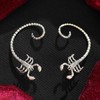Yienate Gothic Scorpion Ear Cuffs Earrings Silver Punk Piercing Scorpion