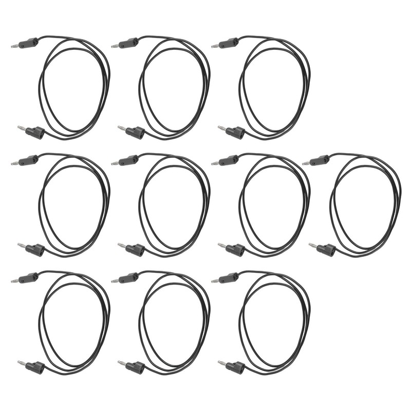 10 Set Banana Plug Test Leads Male to Male Brass