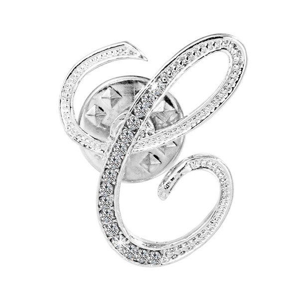 Initial Letter Brooch Pin Small Lapel Pin Tie Tack Name